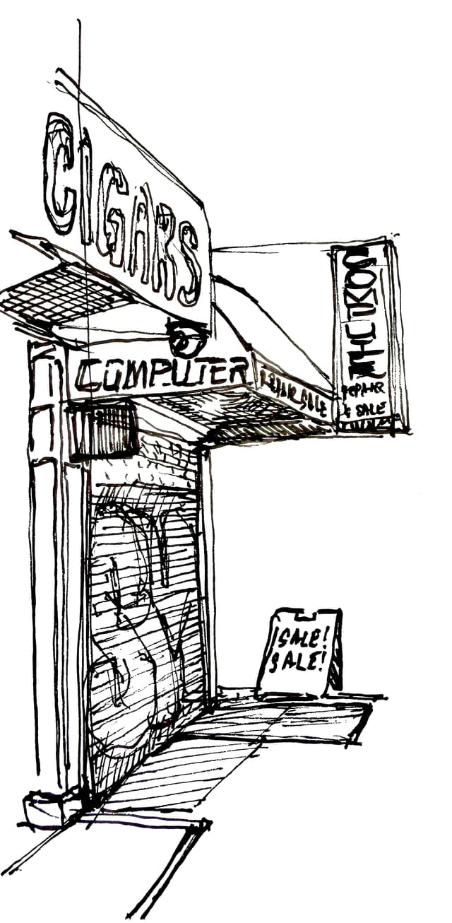 Cigars shop sketch